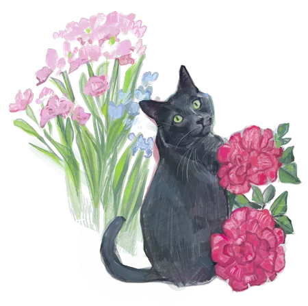 Happy golden retriever curiously looking up, illustration.